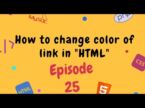 html how to change link color